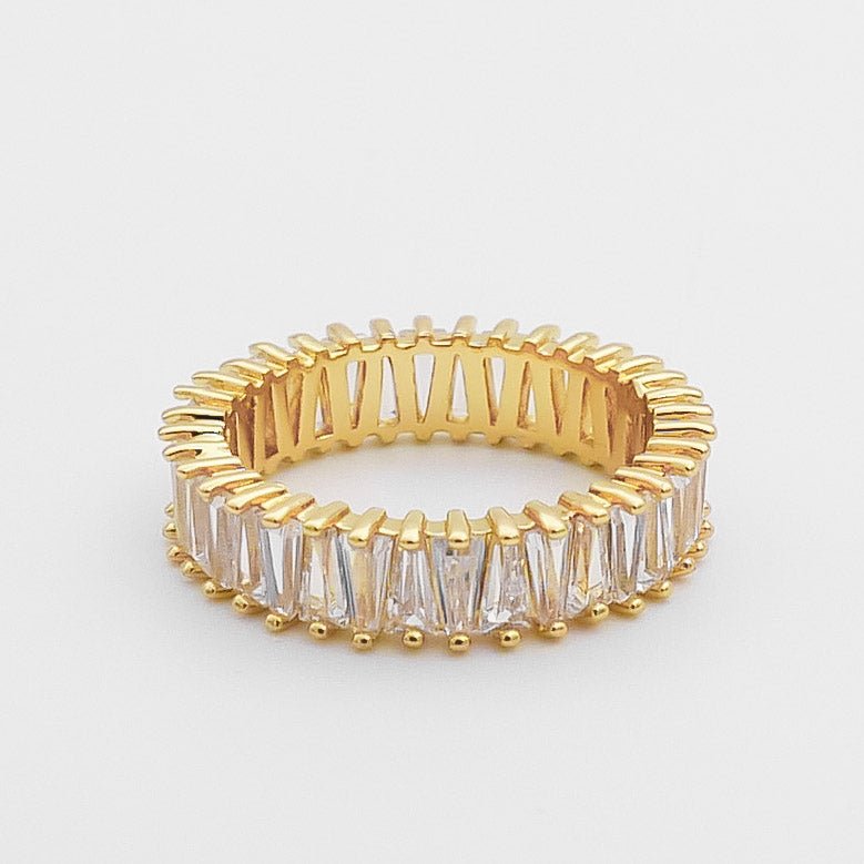Anna Baguette Cut CZ Ring | Gold - ISMI JEWELS