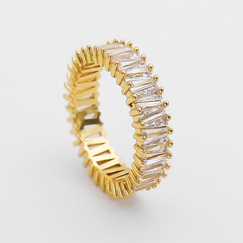 Anna Baguette Cut CZ Ring | Gold - ISMI JEWELS