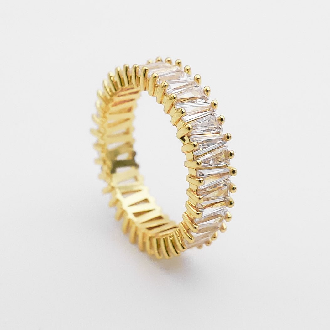 Anna Baguette Cut CZ Ring | Gold - ISMI JEWELS
