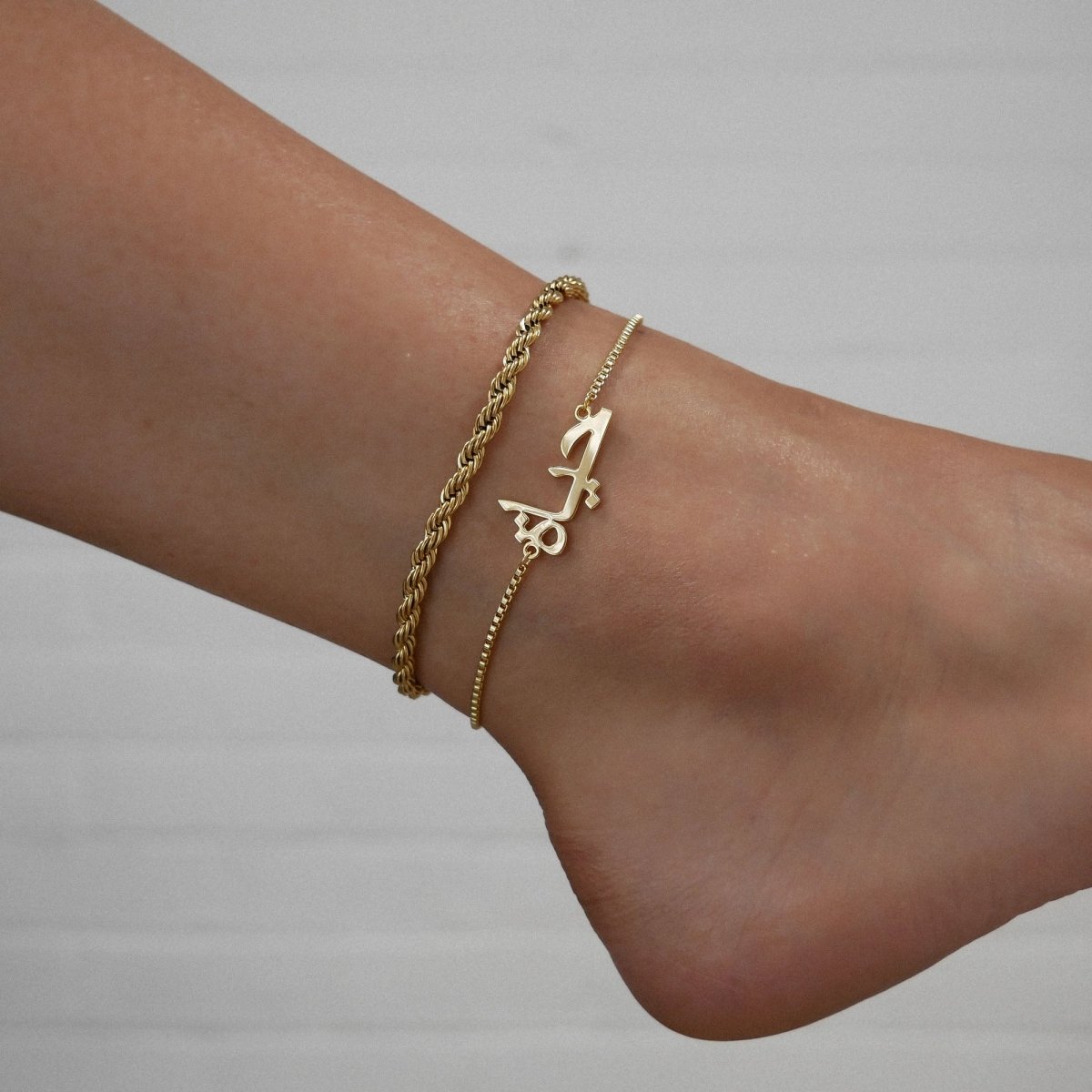 Arabic Custom Name Anklet - ISMI JEWELS
