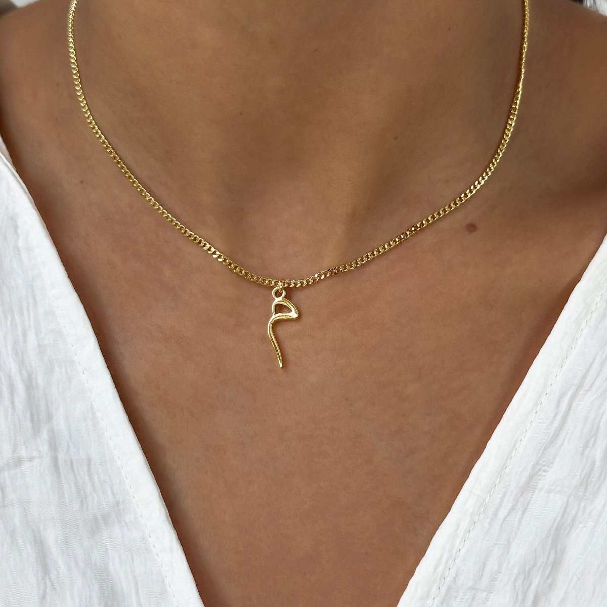 Arabic Initial Necklace - ISMI JEWELS