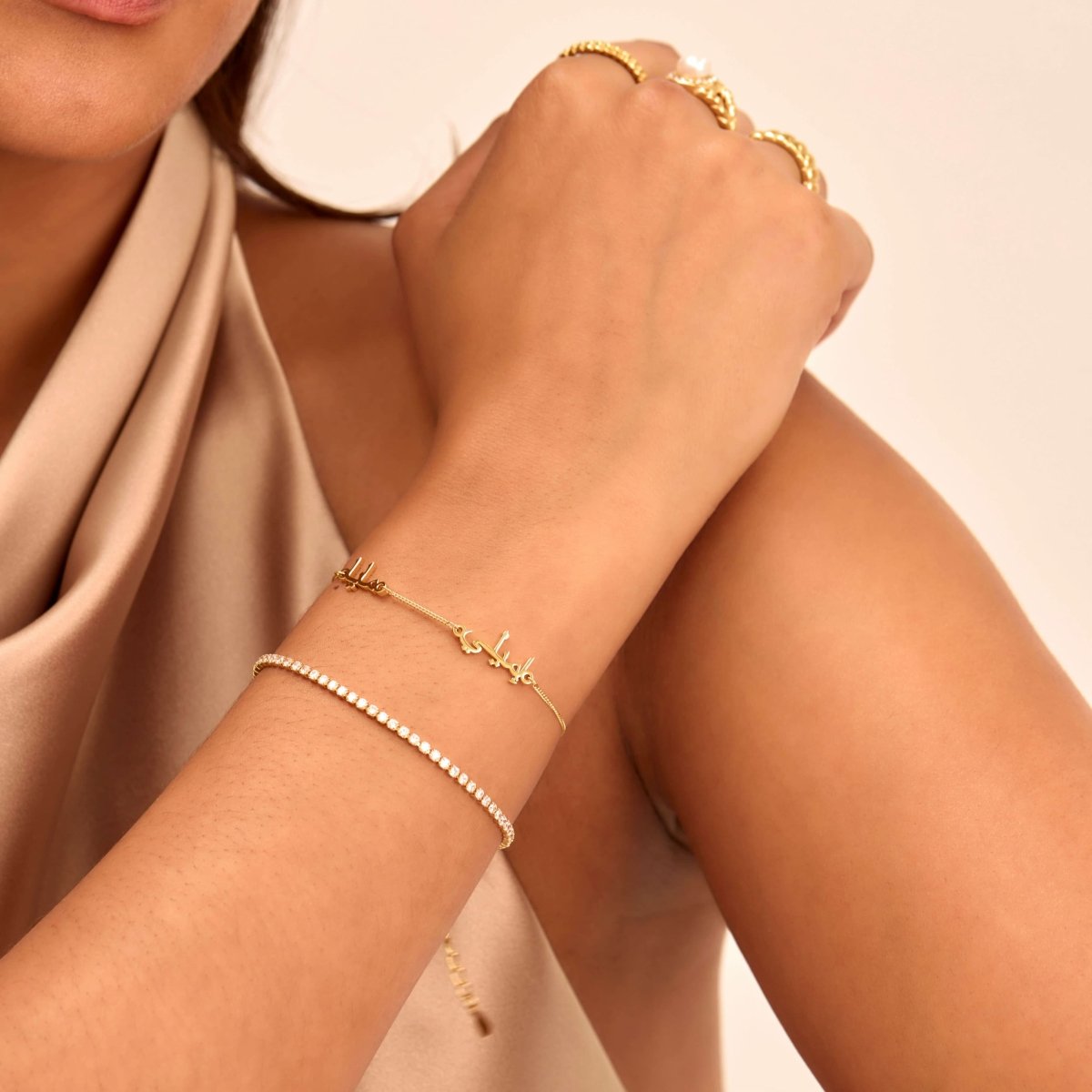 Arabic Multiple Name Bracelet - ISMI JEWELS