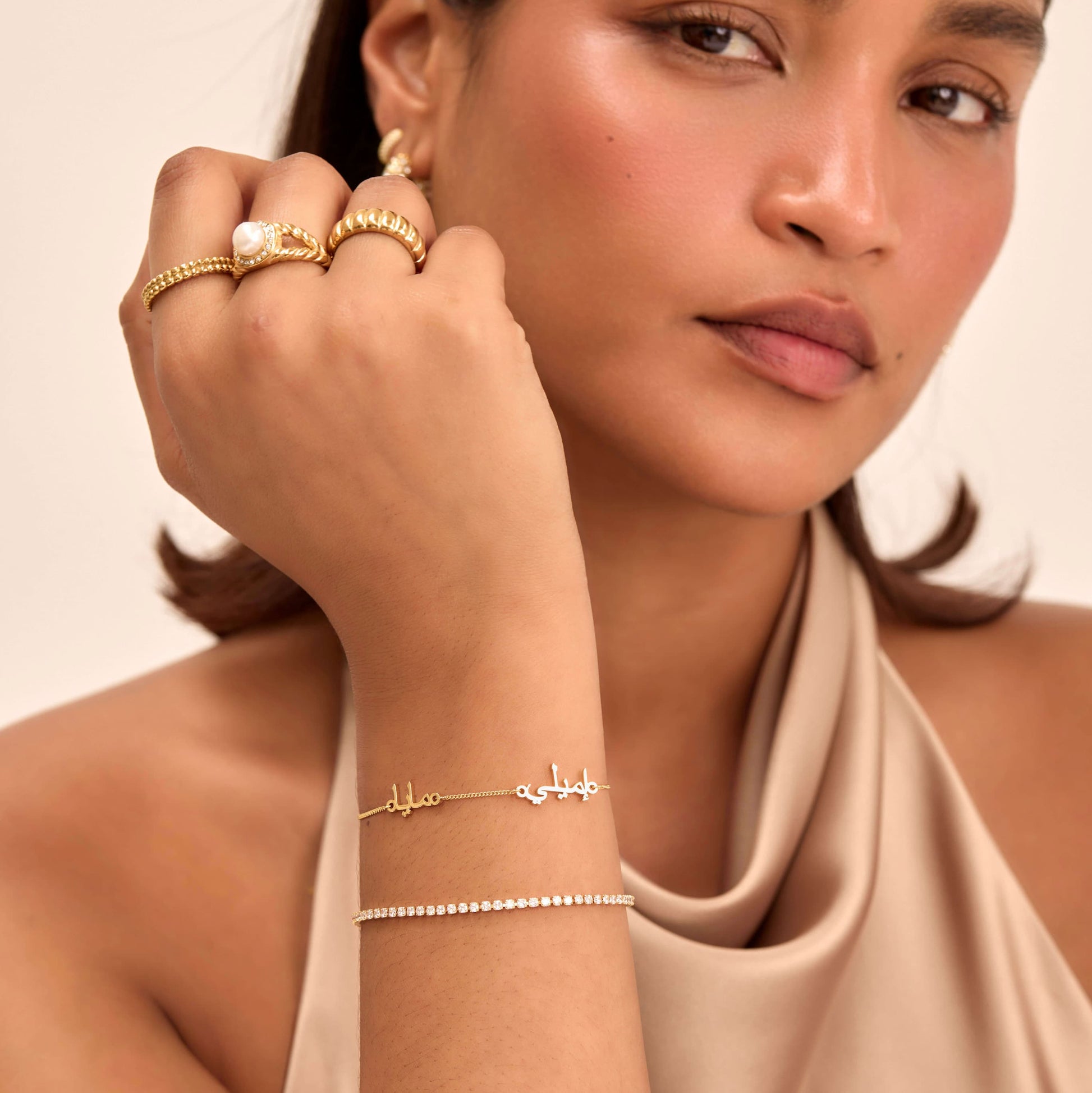 Arabic Multiple Name Bracelet - Image 2 - ISMI JEWELS