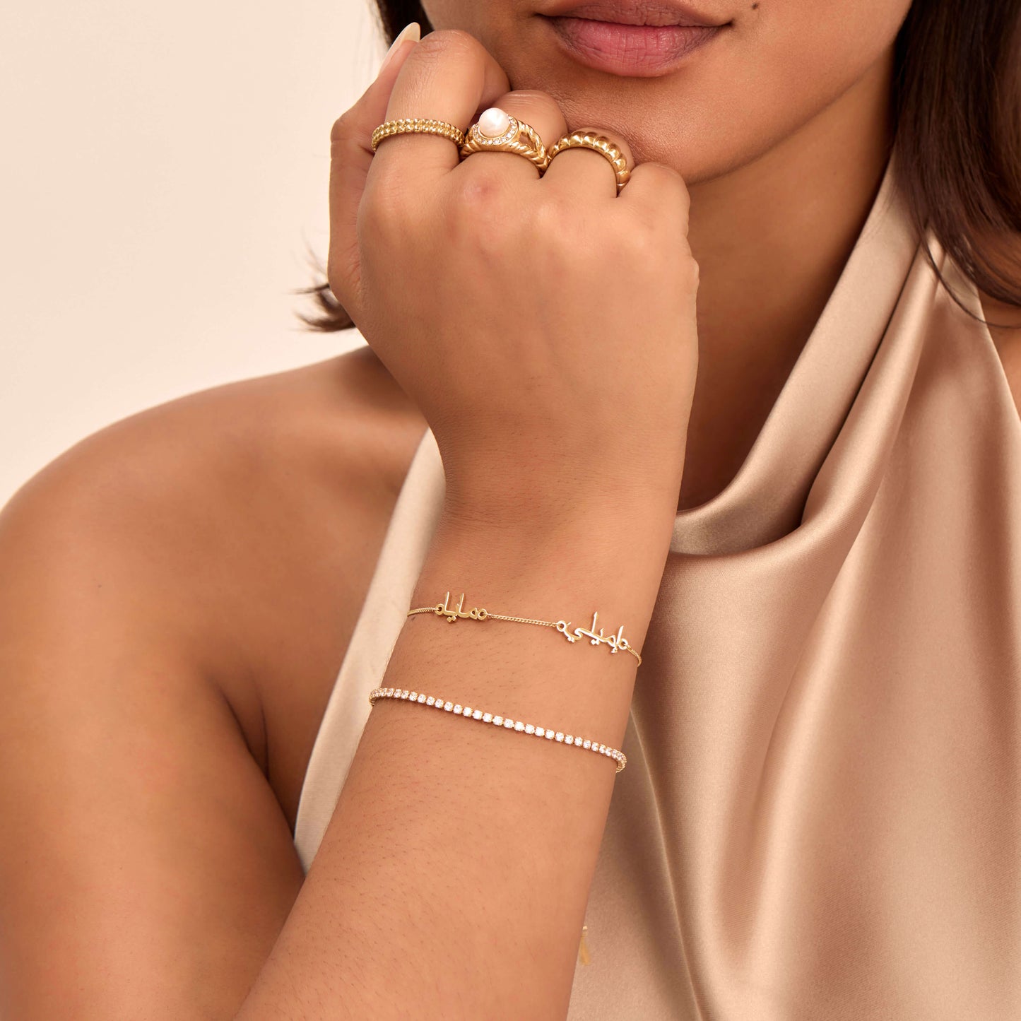 Arabic Multiple Name Bracelet - Image 7 - ISMI JEWELS