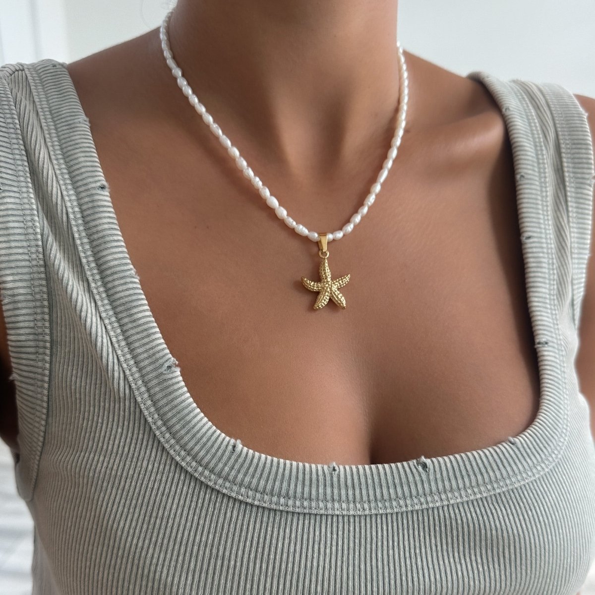 Ariel Starfish Pearl Necklace - ISMI JEWELS