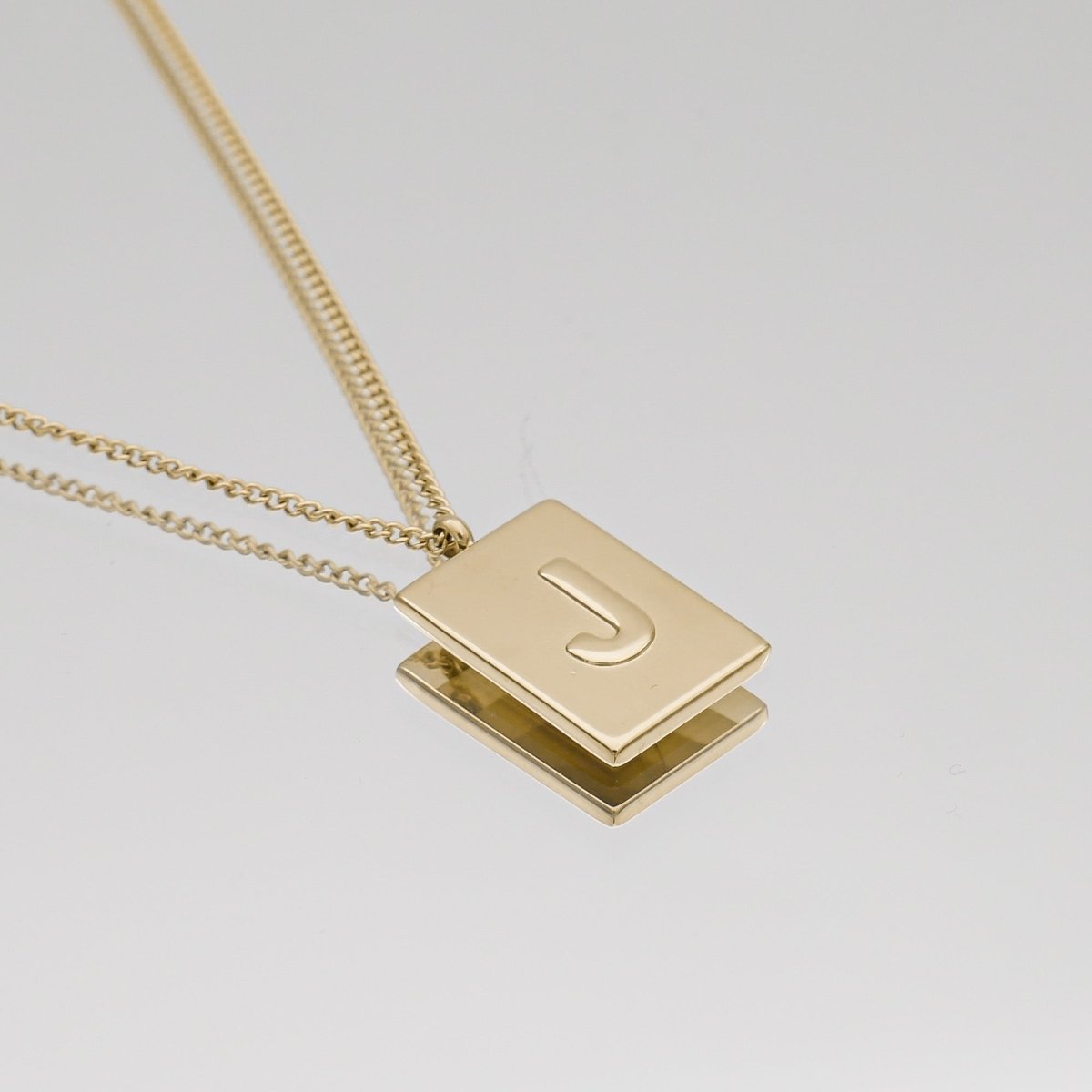 Athena Initial Tablet Necklace - ISMI JEWELS
