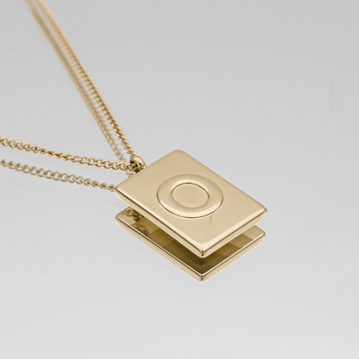 Athena Initial Tablet Necklace - ISMI JEWELS