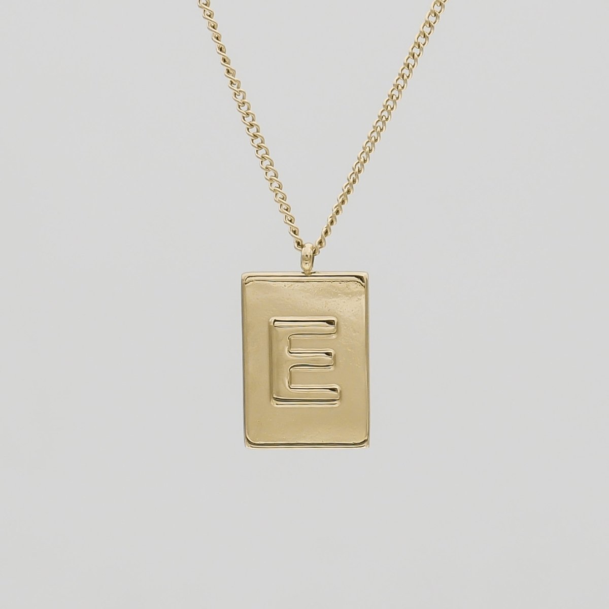 Athena Initial Tablet Necklace - ISMI JEWELS