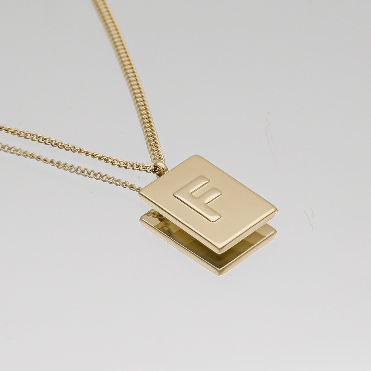 Athena Initial Tablet Necklace - ISMI JEWELS