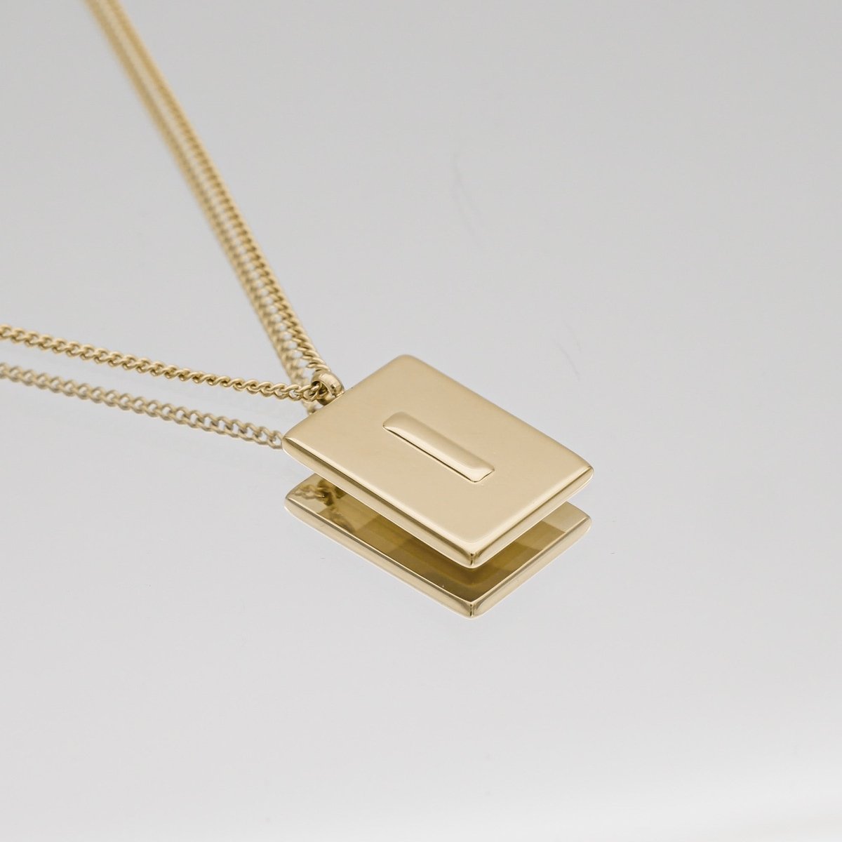 Athena Initial Tablet Necklace - ISMI JEWELS