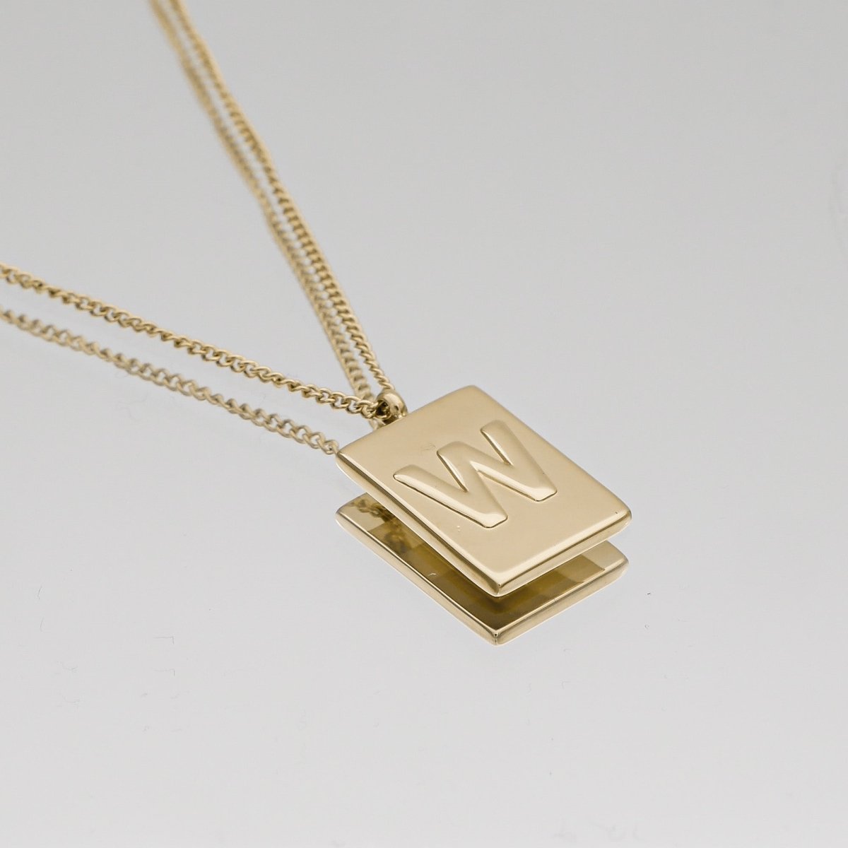 Athena Initial Tablet Necklace - ISMI JEWELS