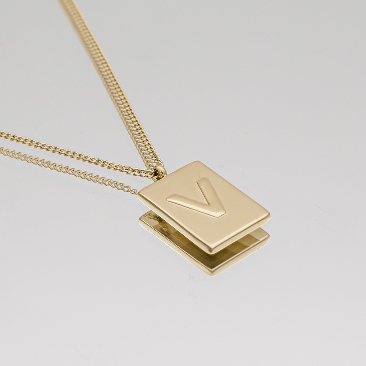 Athena Initial Tablet Necklace - ISMI JEWELS