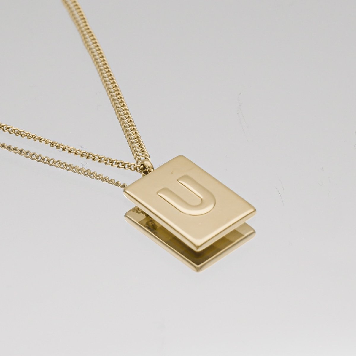 Athena Initial Tablet Necklace - ISMI JEWELS