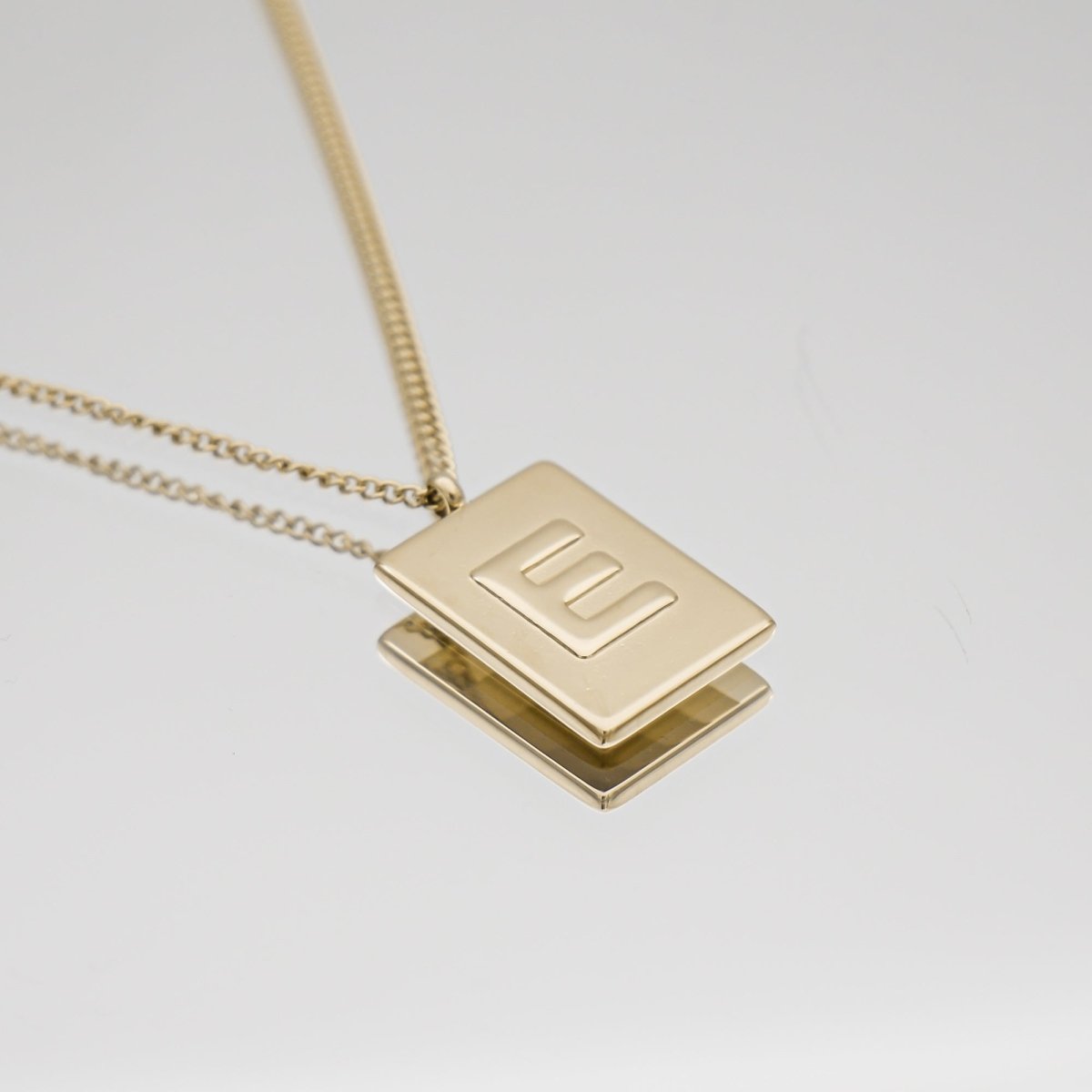 Athena Initial Tablet Necklace - ISMI JEWELS