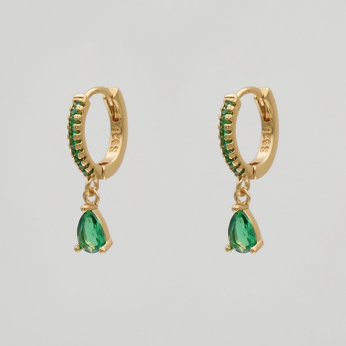 Aurora Gemstone Huggie Earrings - ISMI JEWELS