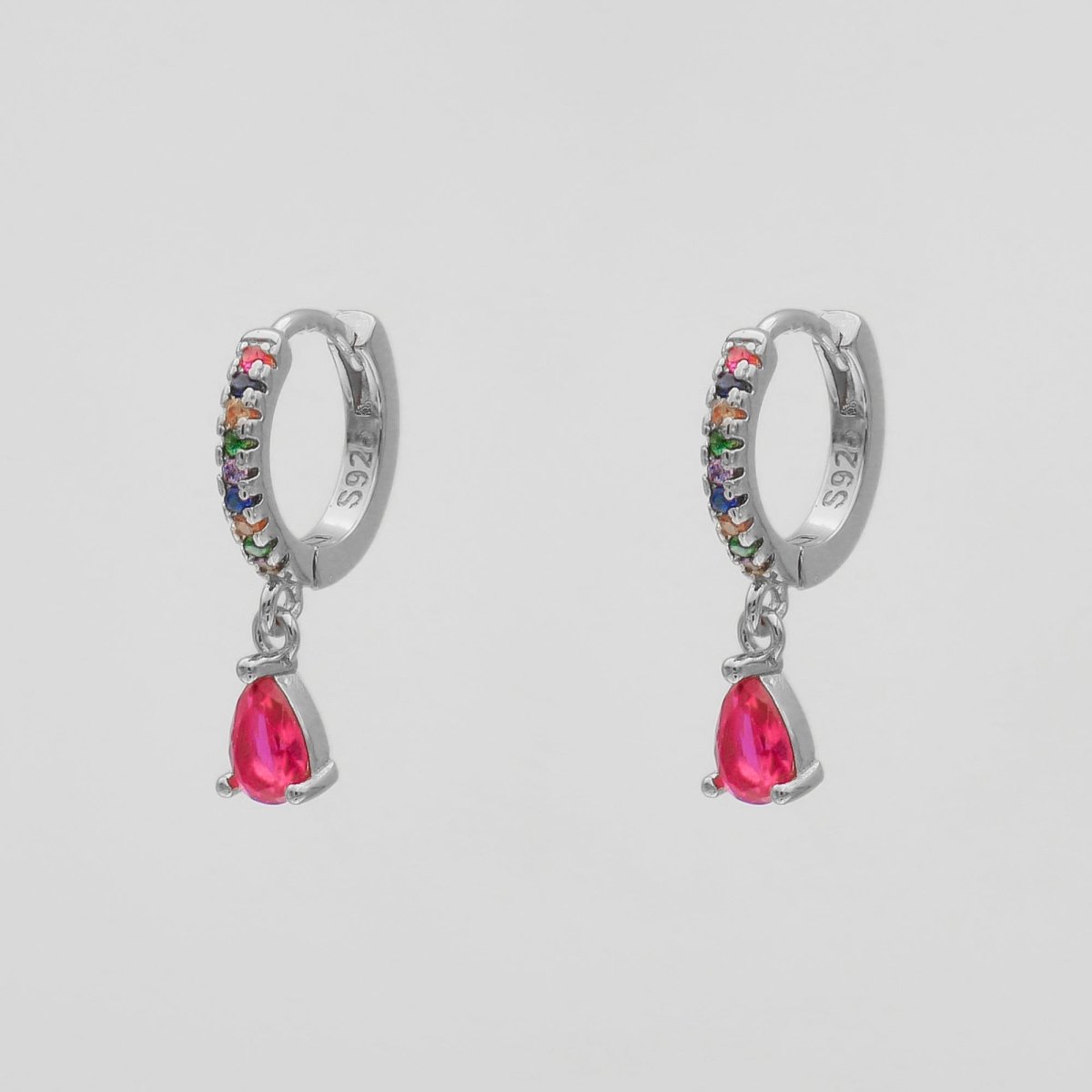 Aurora Gemstone Huggie Earrings - ISMI JEWELS