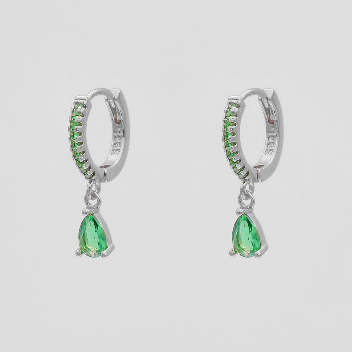 Aurora Gemstone Huggie Earrings - ISMI JEWELS
