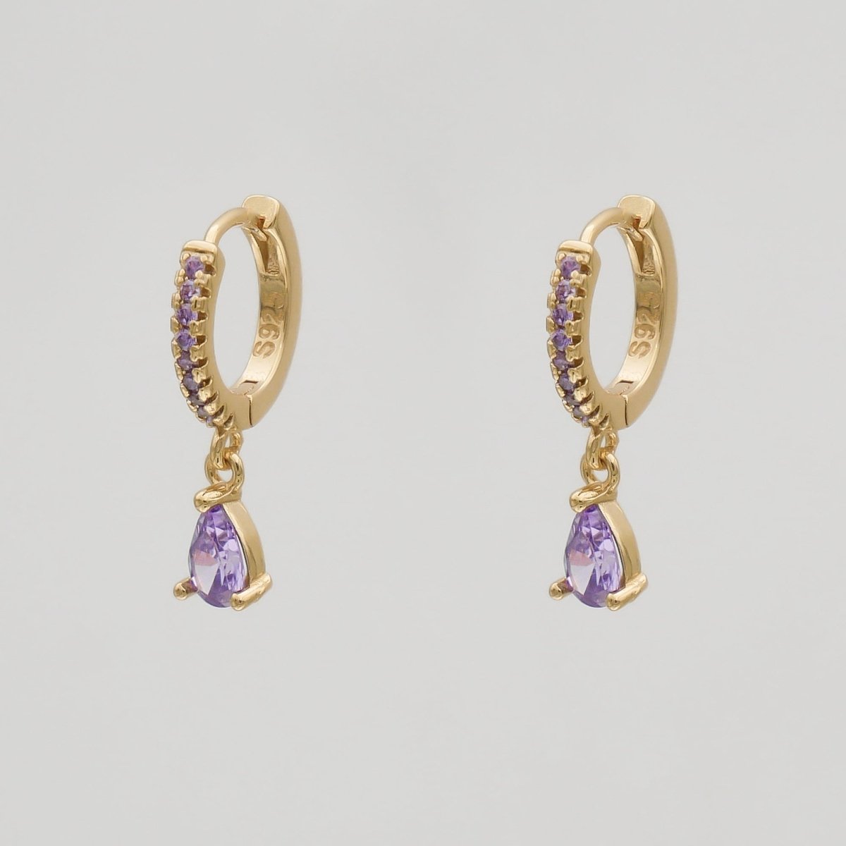 Aurora Gemstone Huggie Earrings - ISMI JEWELS