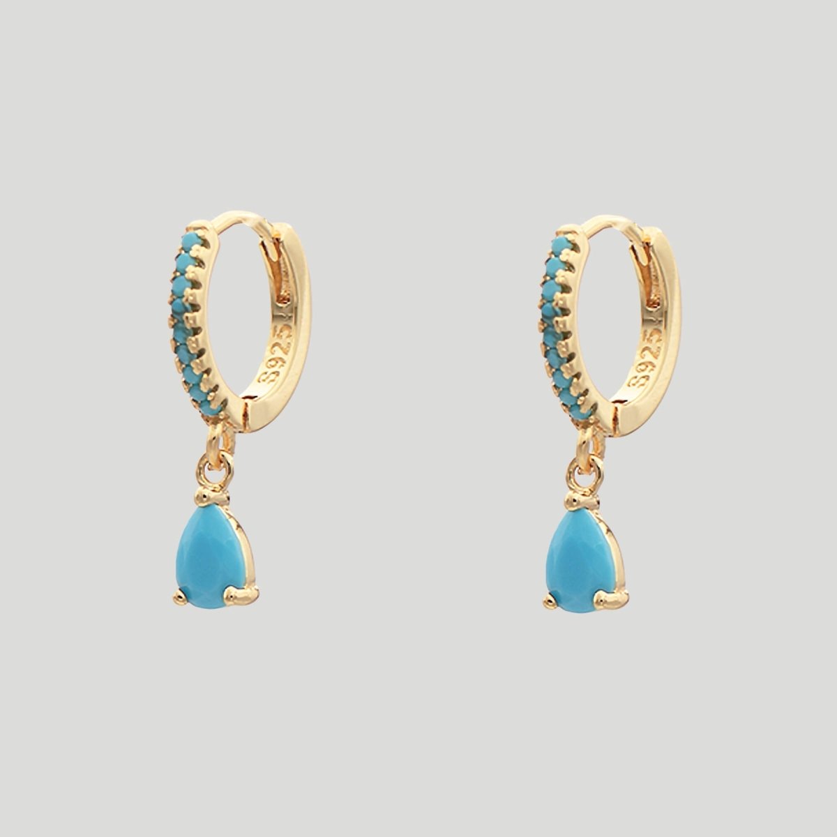 Aurora Gemstone Huggie Earrings - ISMI JEWELS