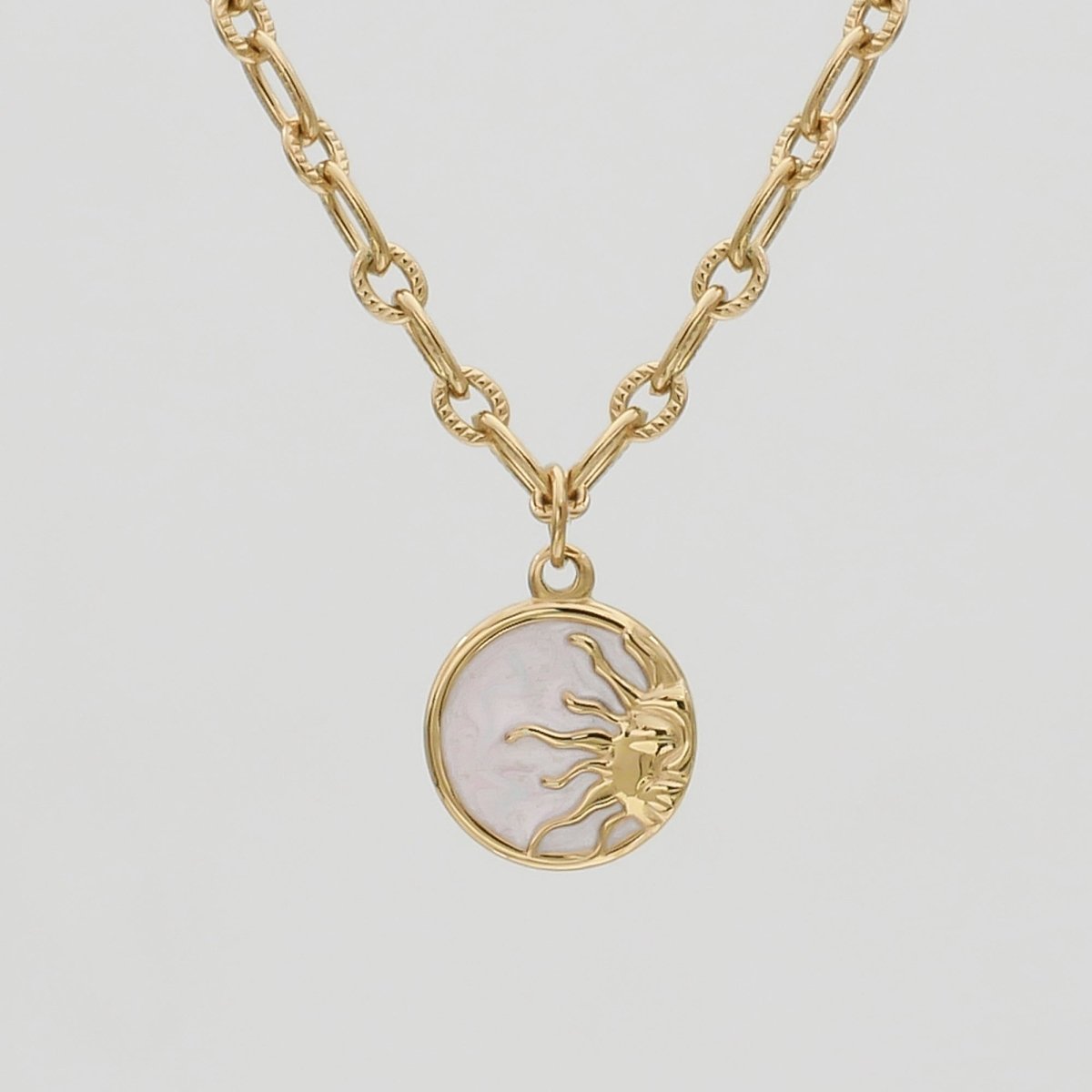 Aurora Opal Sun Necklace - ISMI JEWELS