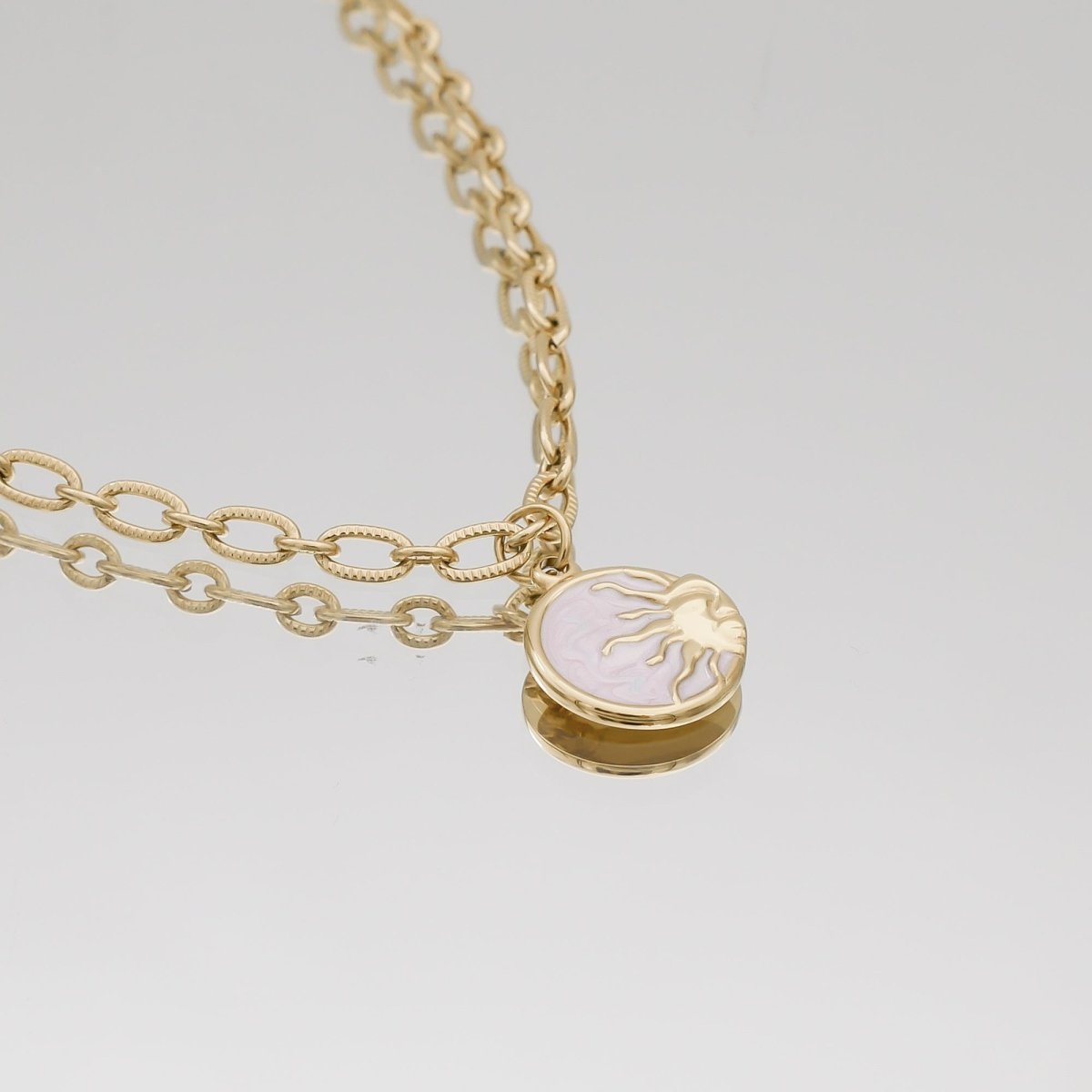 Aurora Opal Sun Necklace - ISMI JEWELS