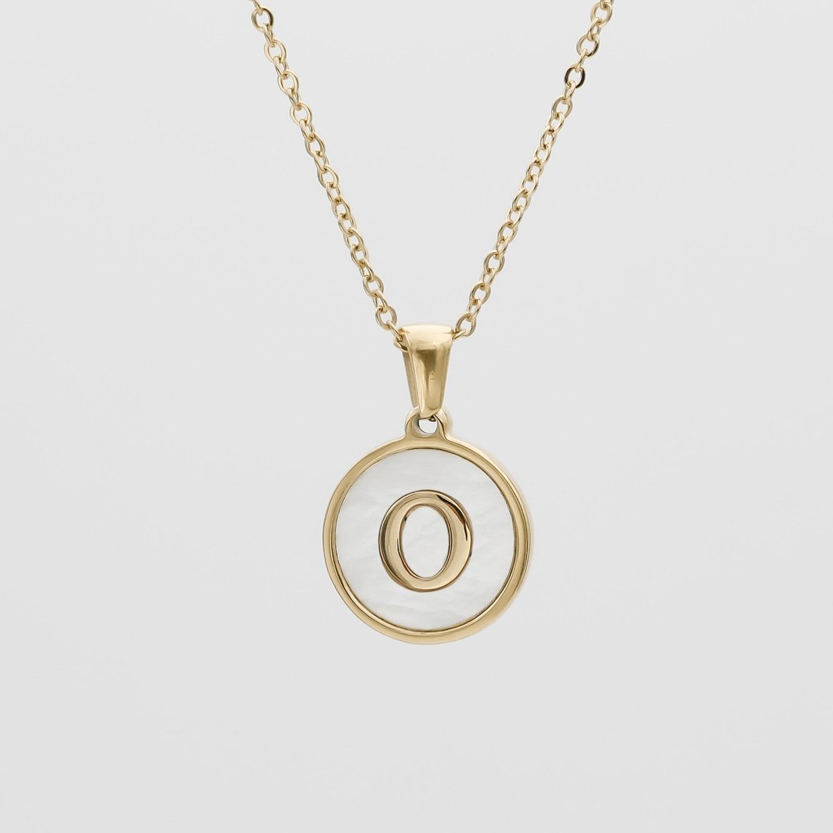 Ava Opal Initial Necklace - ISMI JEWELS