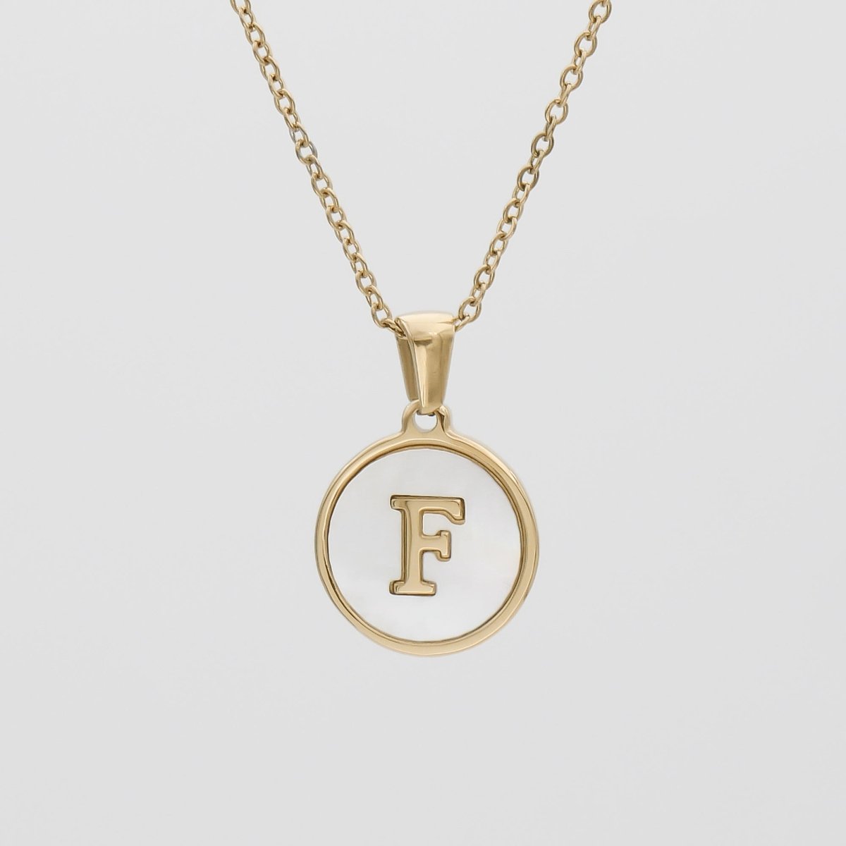 Ava Opal Initial Necklace - ISMI JEWELS