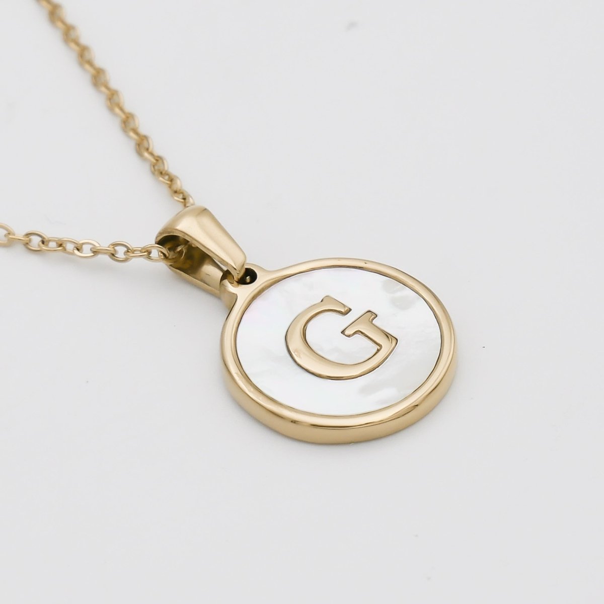 Ava Opal Initial Necklace - ISMI JEWELS