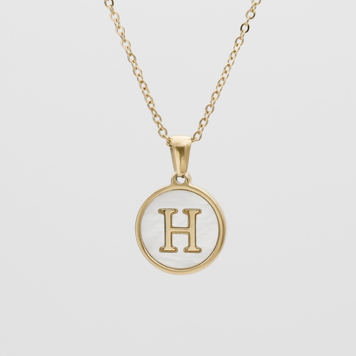 Ava Opal Initial Necklace - ISMI JEWELS