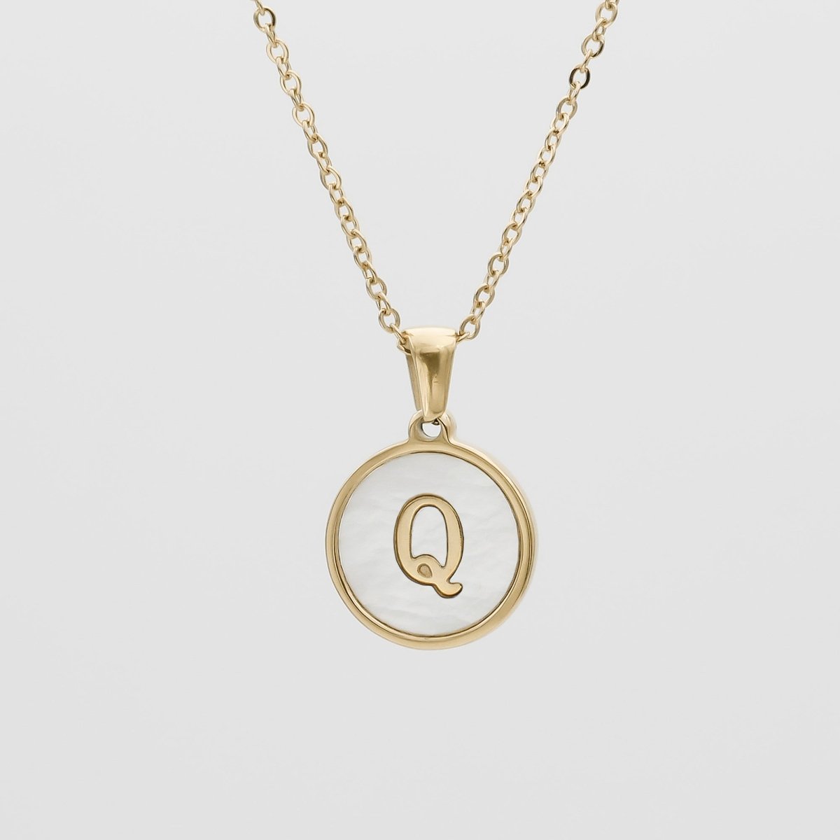Ava Opal Initial Necklace - ISMI JEWELS