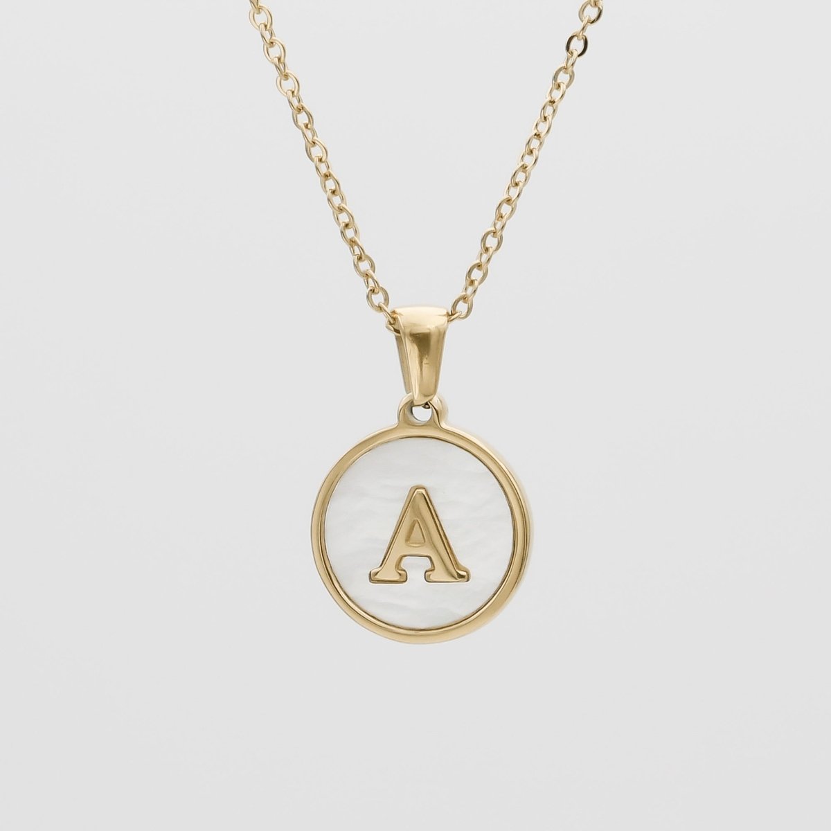 Ava Opal Initial Necklace - ISMI JEWELS