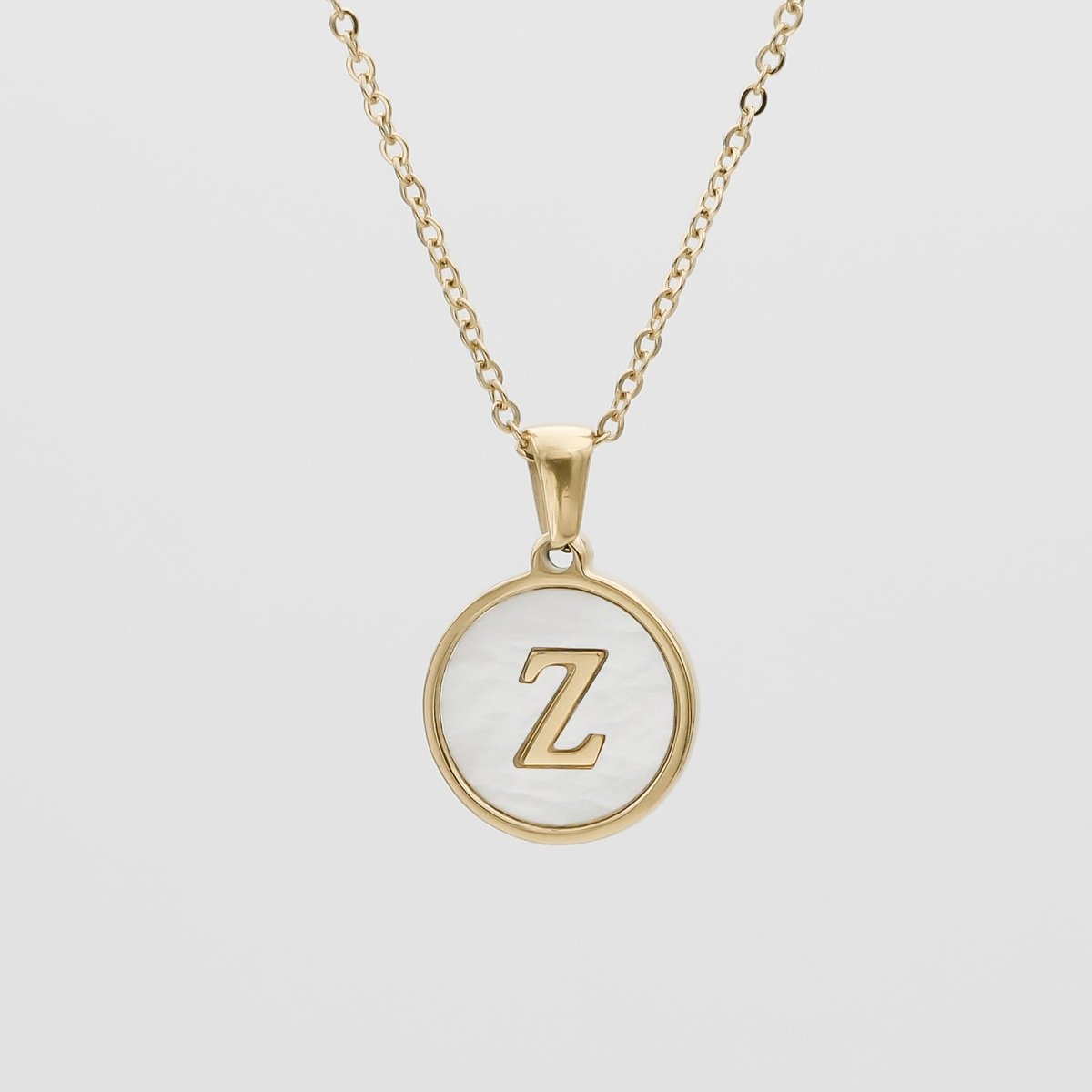 Ava Opal Initial Necklace - ISMI JEWELS