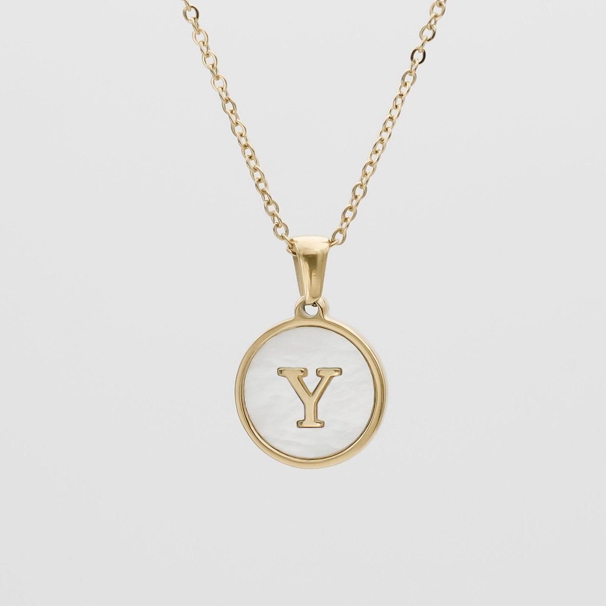 Ava Opal Initial Necklace - ISMI JEWELS