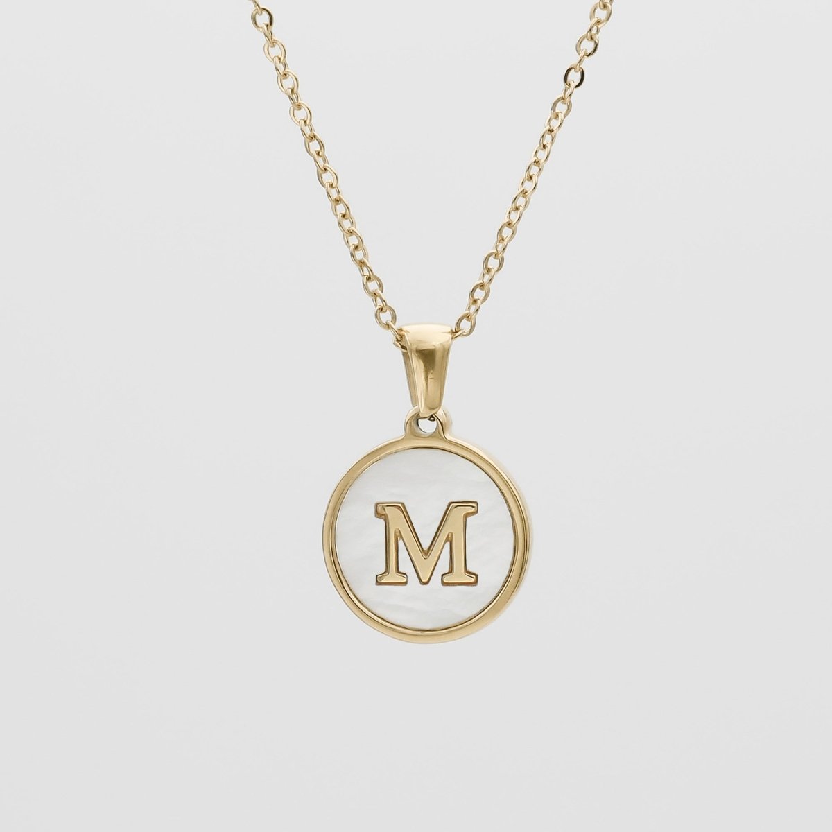 Ava Opal Initial Necklace - ISMI JEWELS