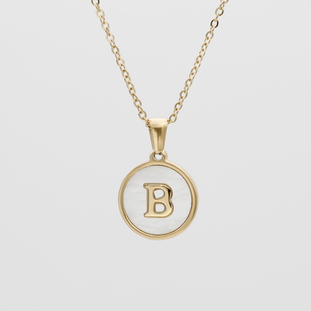 Ava Opal Initial Necklace - ISMI JEWELS