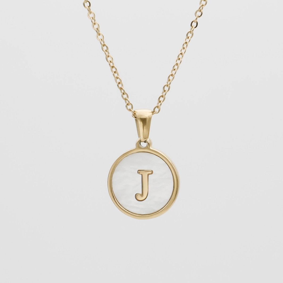 Ava Opal Initial Necklace - ISMI JEWELS
