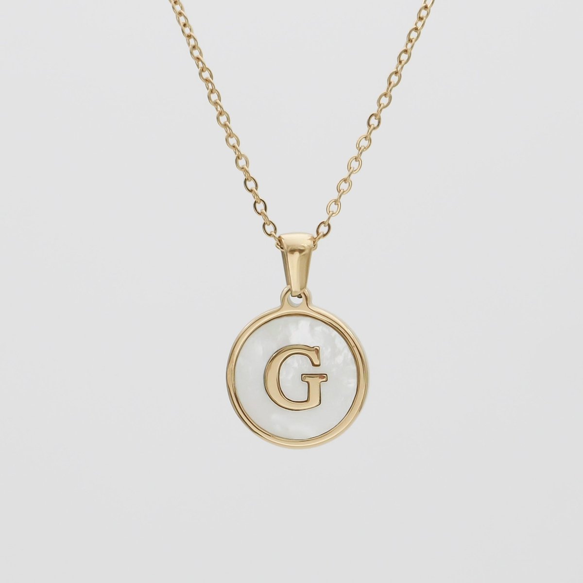 Ava Opal Initial Necklace - ISMI JEWELS