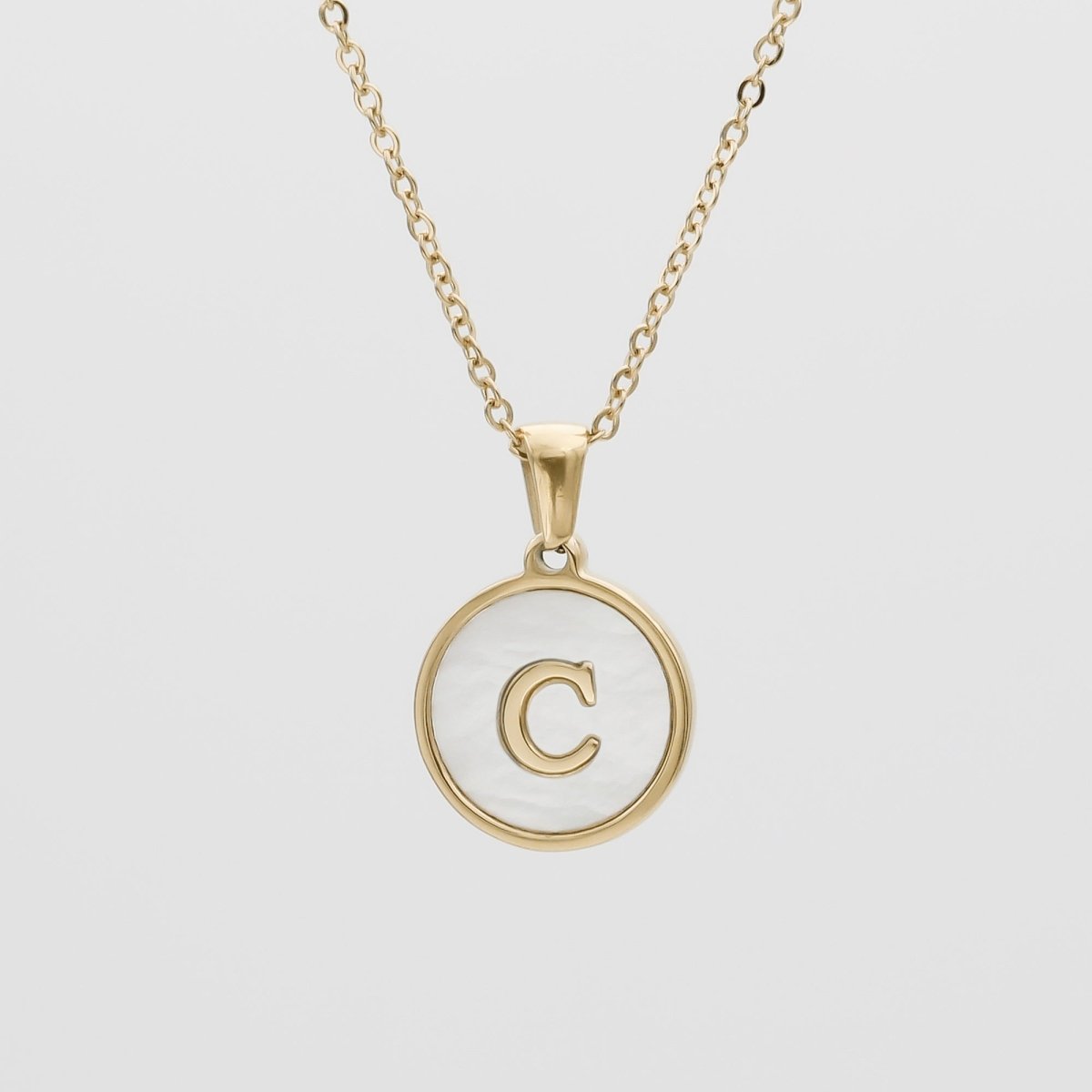 Ava Opal Initial Necklace - ISMI JEWELS
