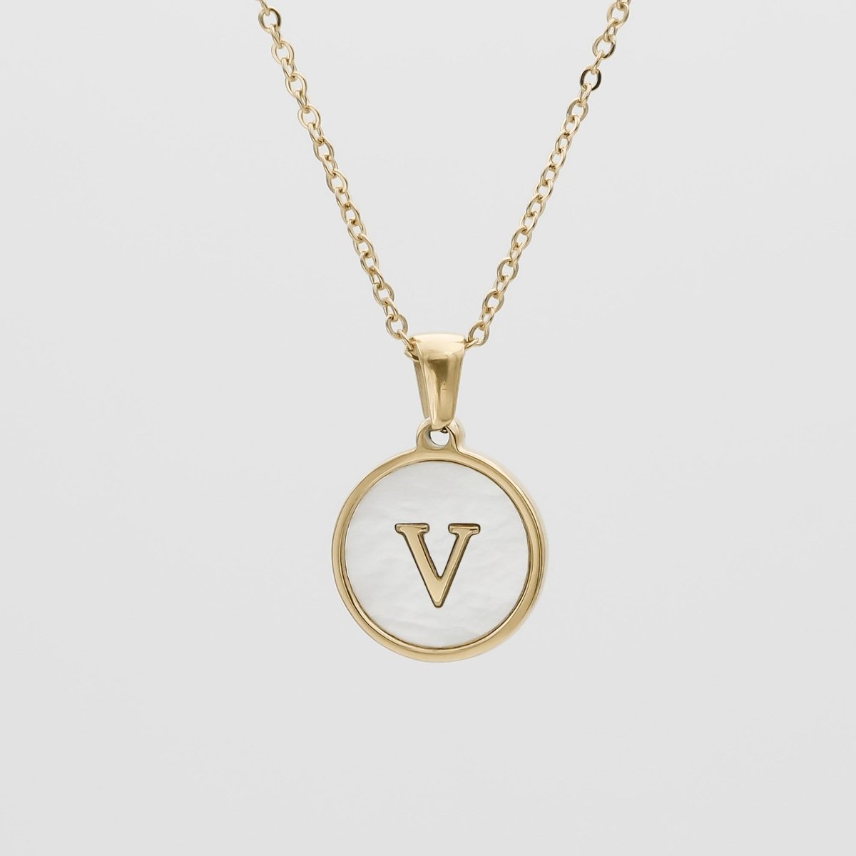 Ava Opal Initial Necklace - ISMI JEWELS