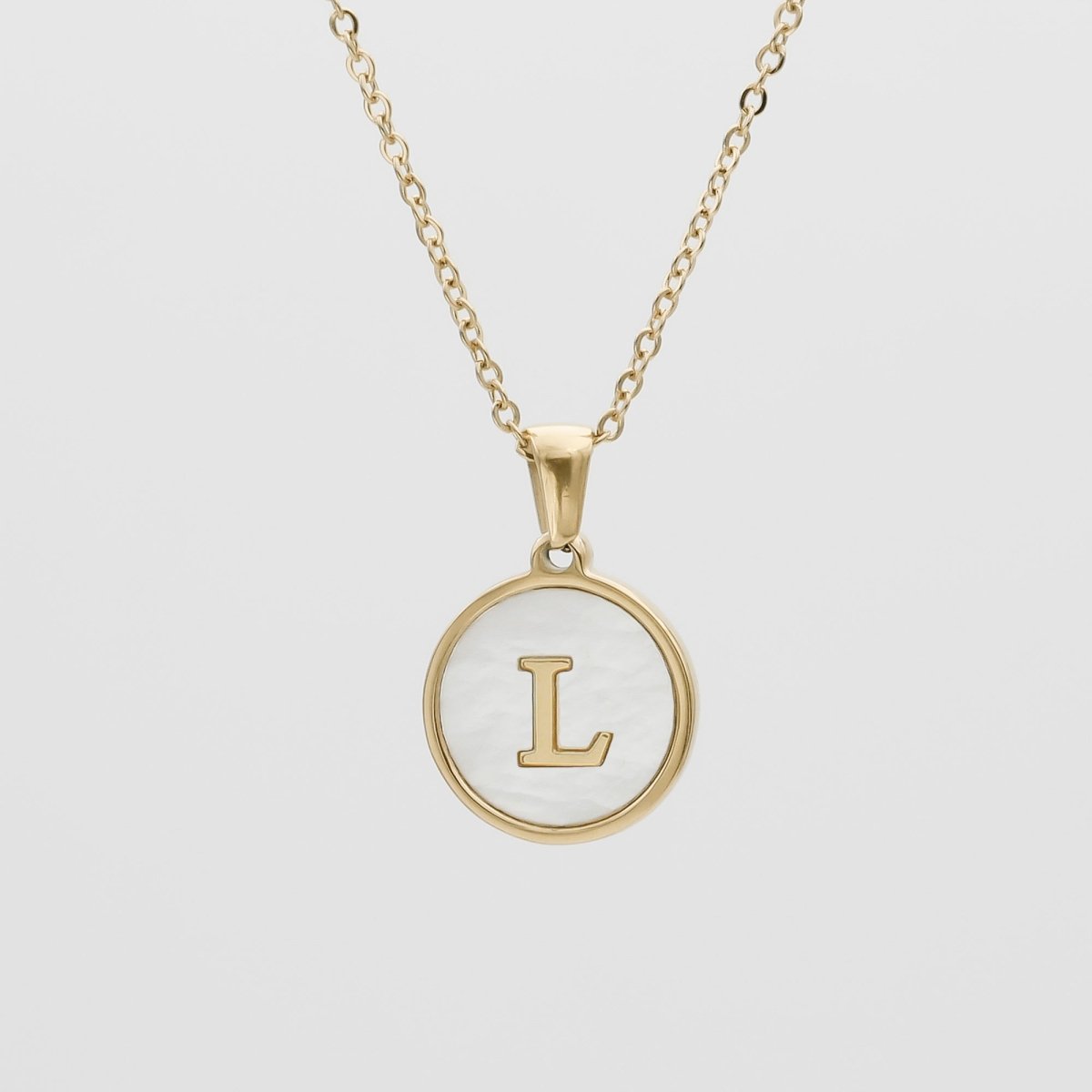 Ava Opal Initial Necklace - ISMI JEWELS