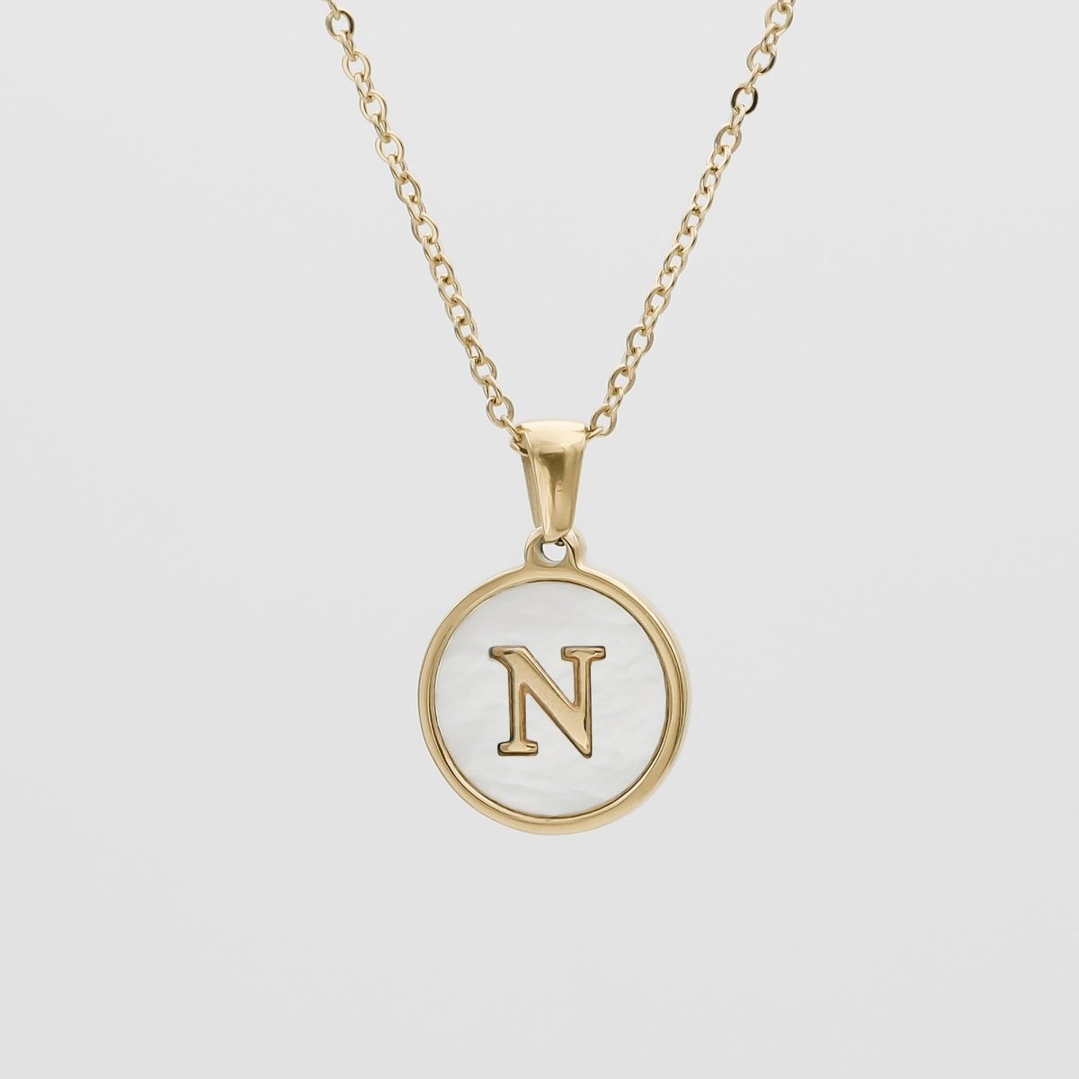 Ava Opal Initial Necklace - ISMI JEWELS