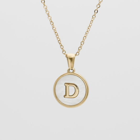 Ava Opal Initial Necklace - ISMI JEWELS