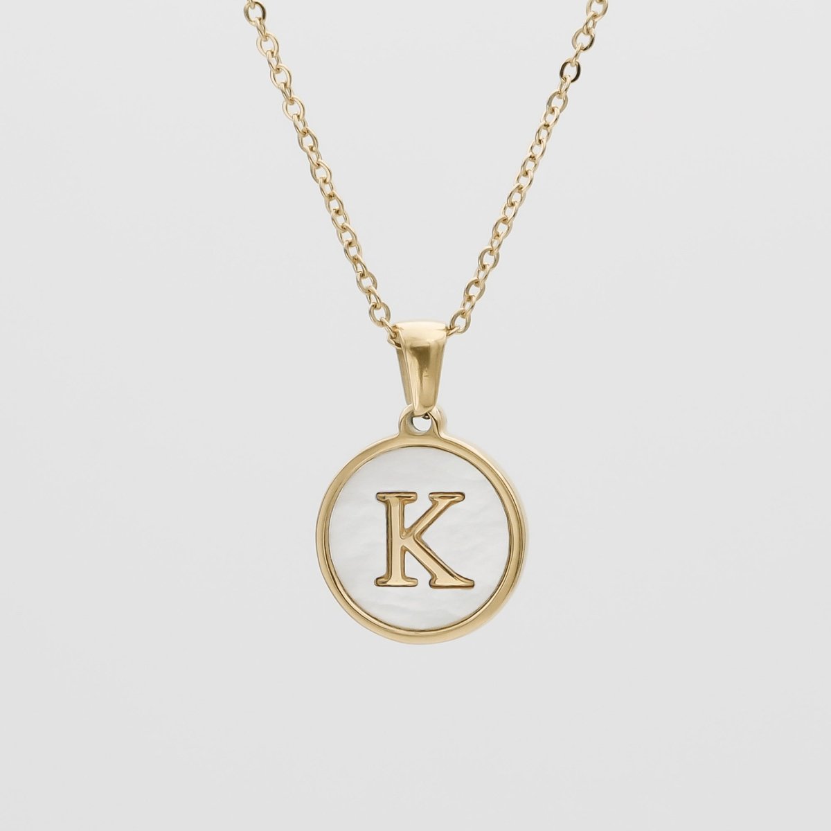 Ava Opal Initial Necklace - ISMI JEWELS