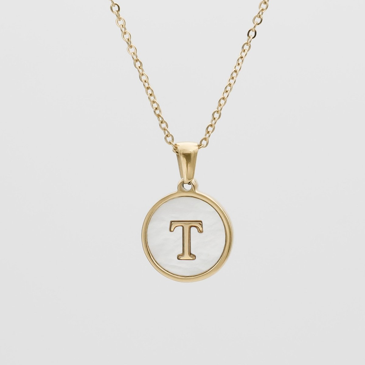 Ava Opal Initial Necklace - ISMI JEWELS