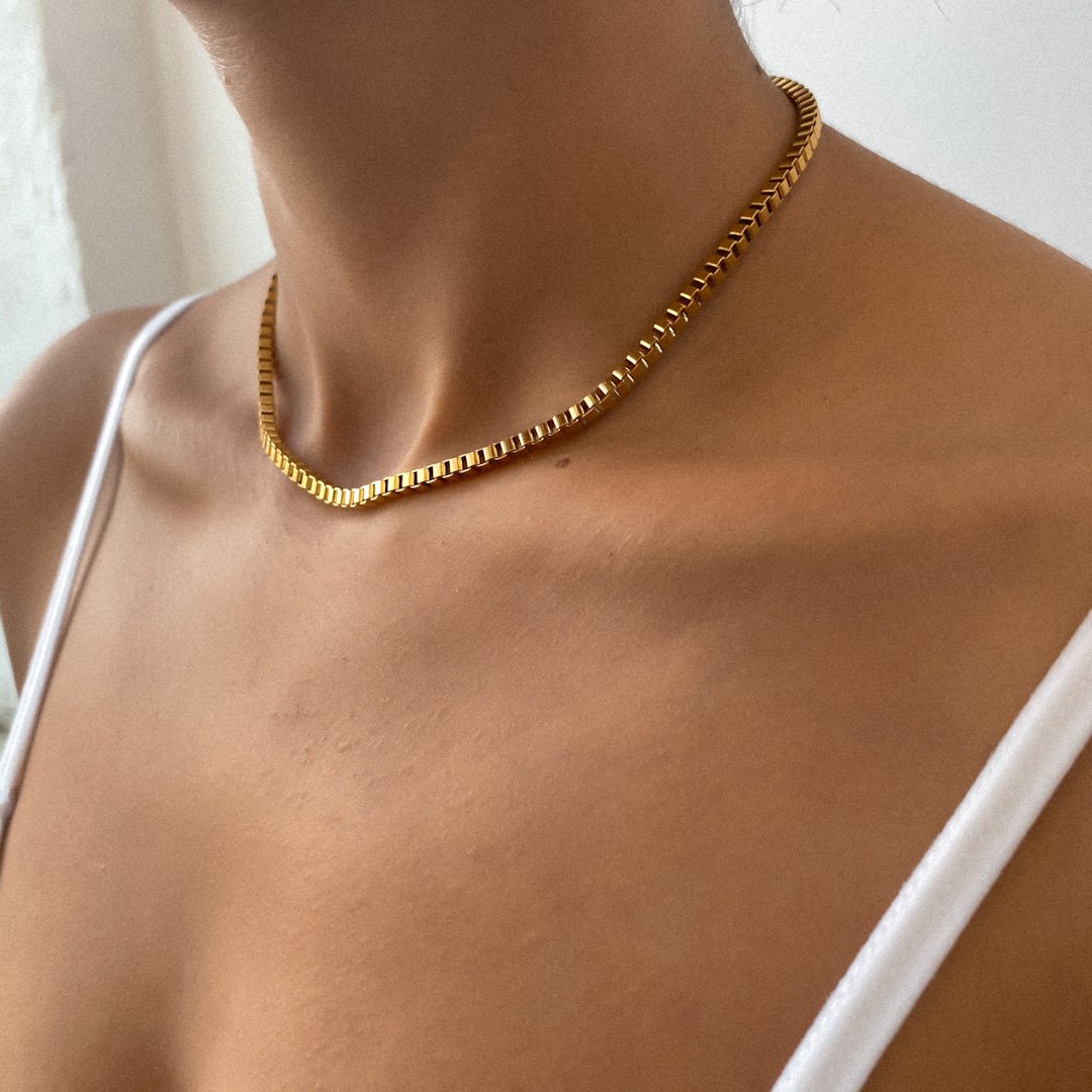 Box Chain Necklace | Gold - ISMI JEWELS