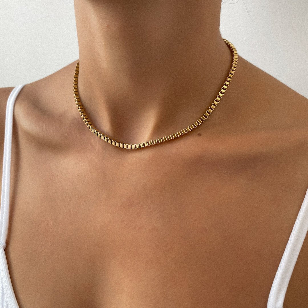 Box Chain Necklace | Gold - ISMI JEWELS