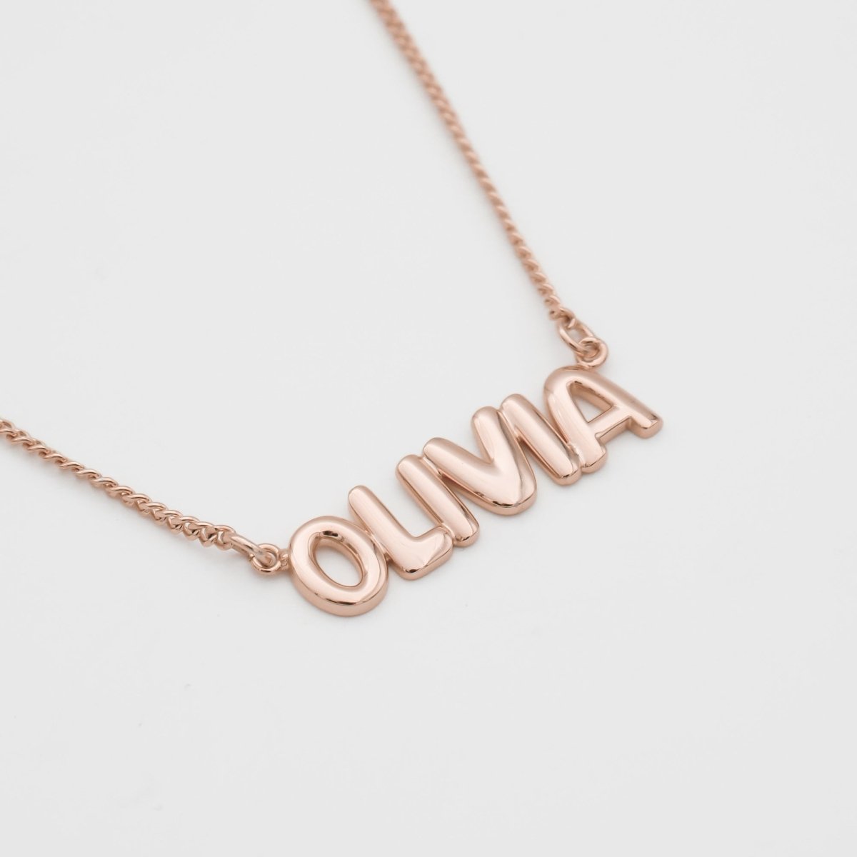 Bubble Custom Name Necklace - ISMI JEWELS