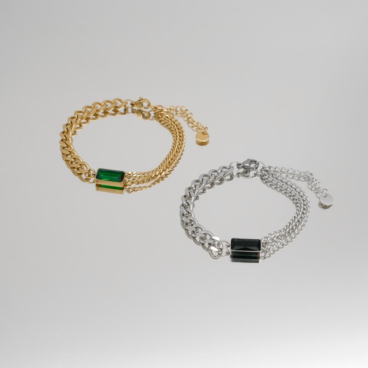 Callie Cuban Contrast Bracelet - ISMI JEWELS