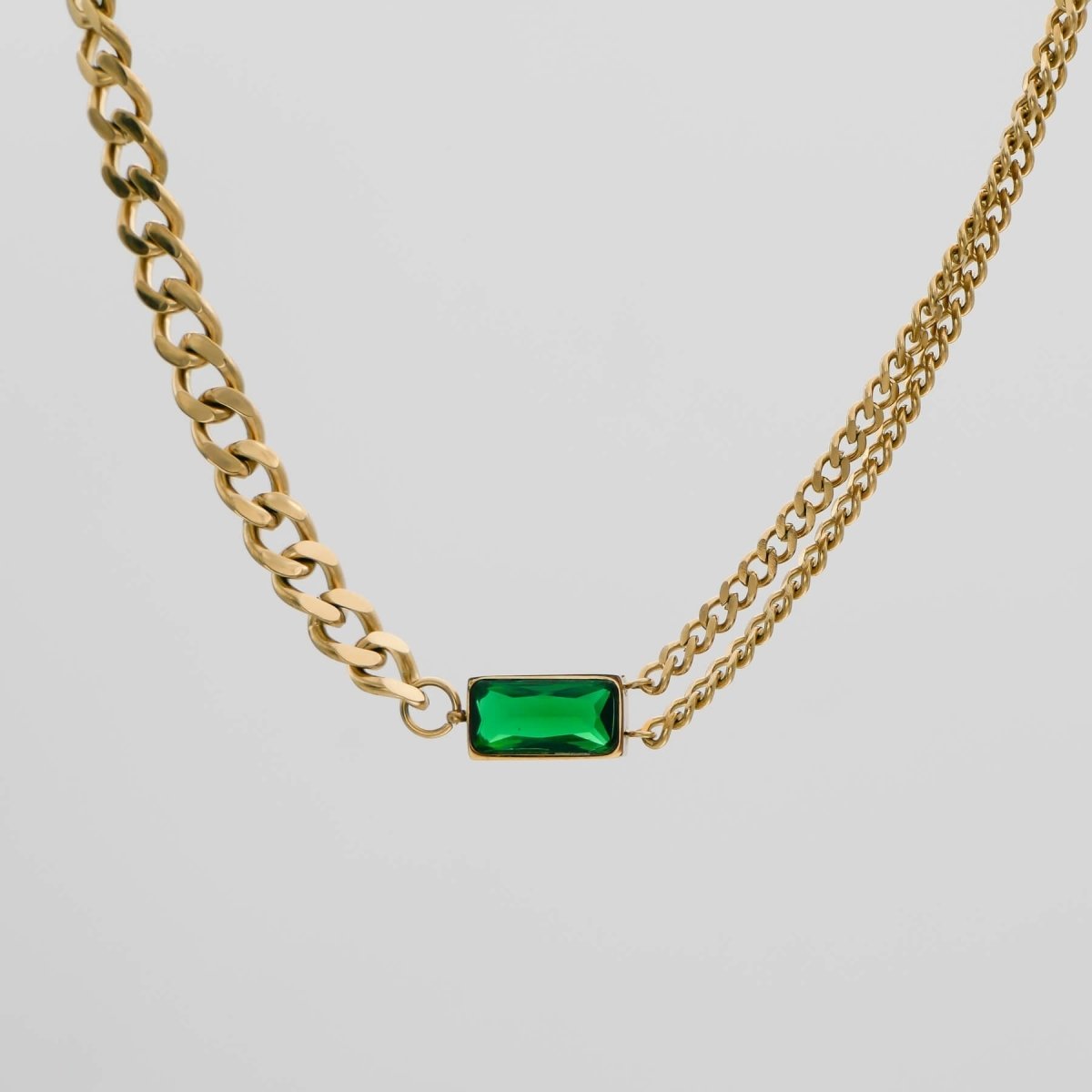 Callie Cuban Contrast Necklace - ISMI JEWELS