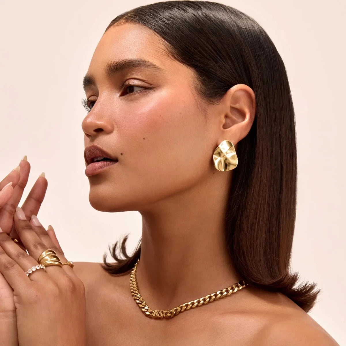 Cela Geometric Earrings - ISMI JEWELS